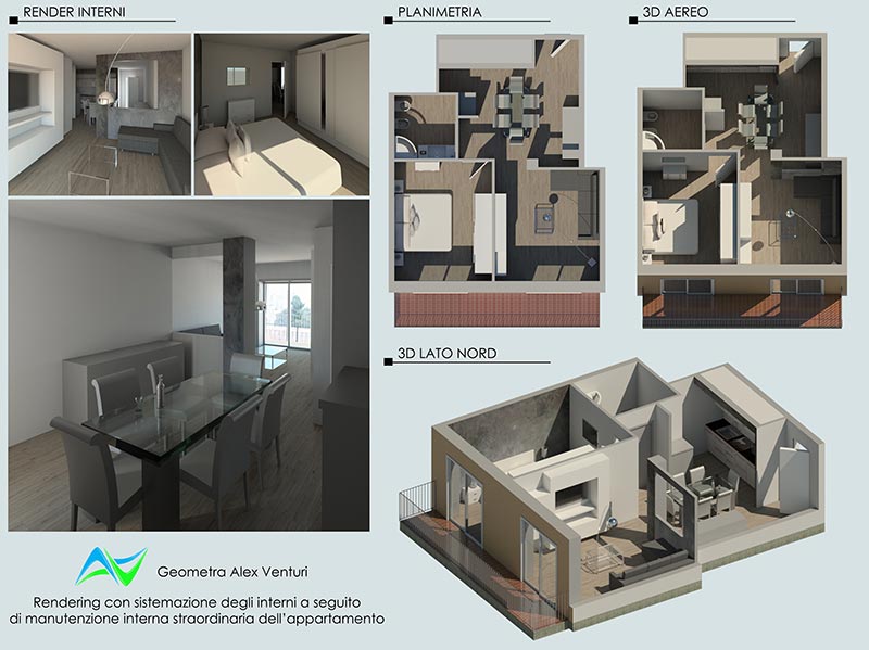 Renfering di interni alex venturi geometra taggia