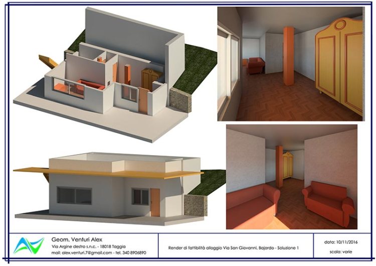 Render 3d soluzione geomtra alex venturi taggia